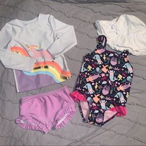 EUC girl’s 4T swim lot ☀️🌊🏄🏼‍♀️